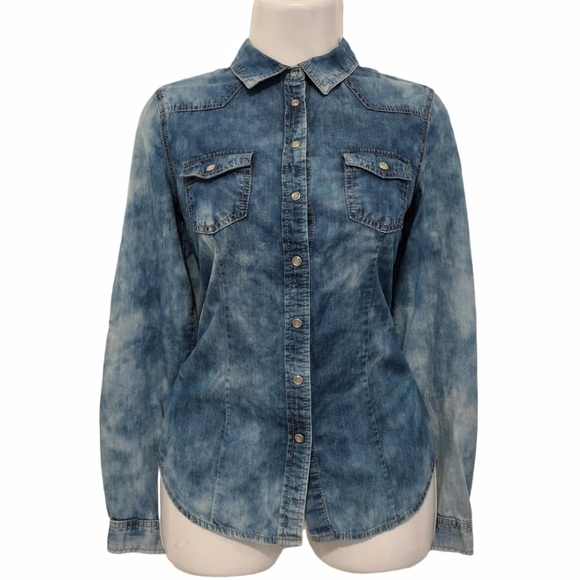 YMI - Chambray Button Down Shirt - Picture 1 of 15